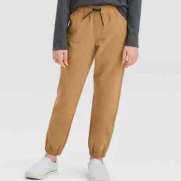 Cat & Jack Quick Dry Khaki Joggers - Picture 1 of 8